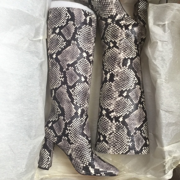 JCREW SNAKESKIN TALL BOOTS sz 7 NIB - Picture 2 of 5
